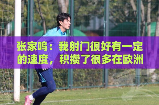 张家鸣:我射门很好有一定的速度,积攒了很多在欧洲比赛的经验 张家鸣:我射门很好有一定的速度,积攒了很多在欧洲比赛的经验