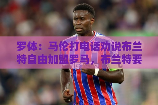 罗体:马伦打电话劝说布兰特自由加盟罗马,布兰特要400万欧年薪 罗体:马伦打电话劝说布兰特自由加盟罗马,布兰特要400万欧年薪