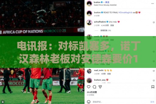 电讯报：对标凯塞多，诺丁汉森林老板对安德森要价1.15亿镑
